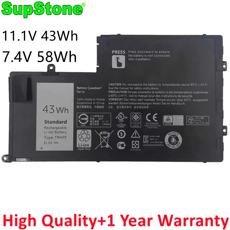 

Аккумулятор для ноутбука SupStone 0PD19 TRHFF для Dell Inspiron5543 5542 5547 5545 5548 5447 5445 5448 3450 3550 1V2F6 P51G P38F P49G P39F