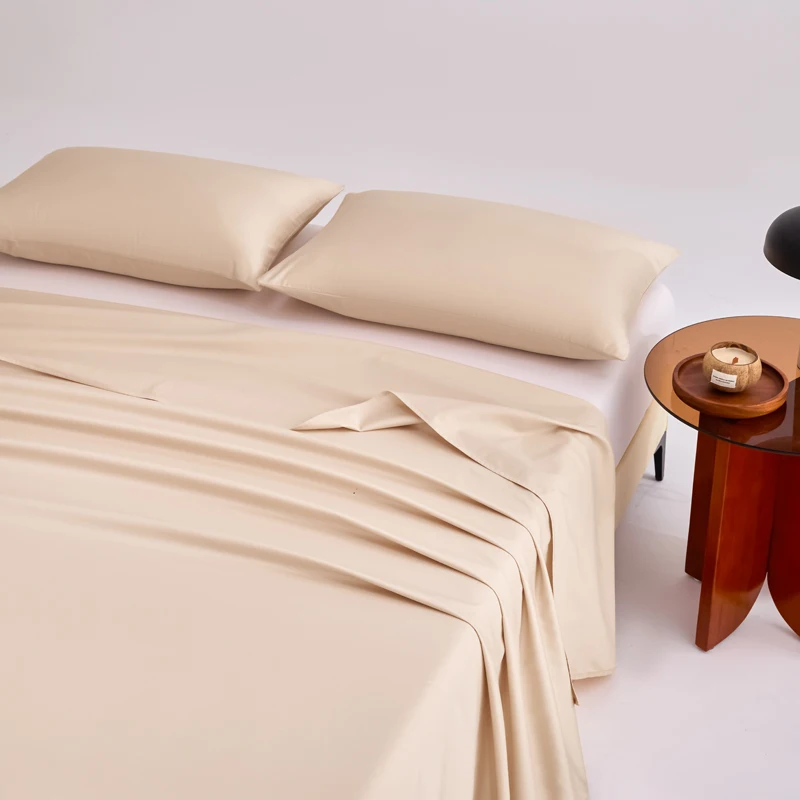 100%Cotton Solid Color Flat Bed Sheet Double/Queen/King Size Super Soft Bed Cover European Style Top Sheets sabanas individuales
