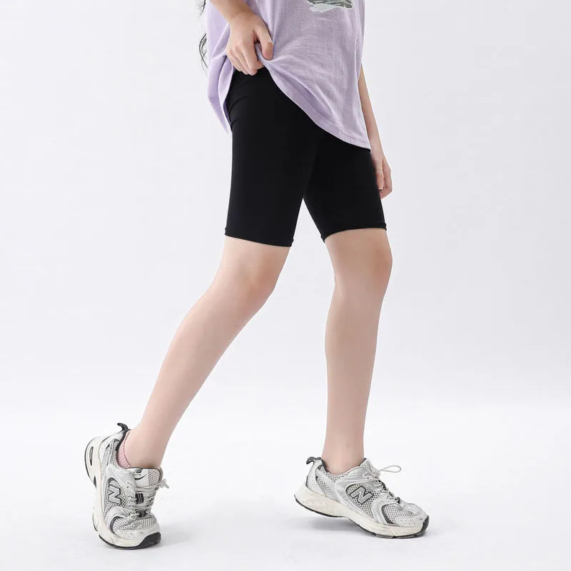 Summer New Girls Leggings Kids Thin Modal Pants Young Student Fashion Safety Pants For 3-12 Years Teen Children Casual Shorts