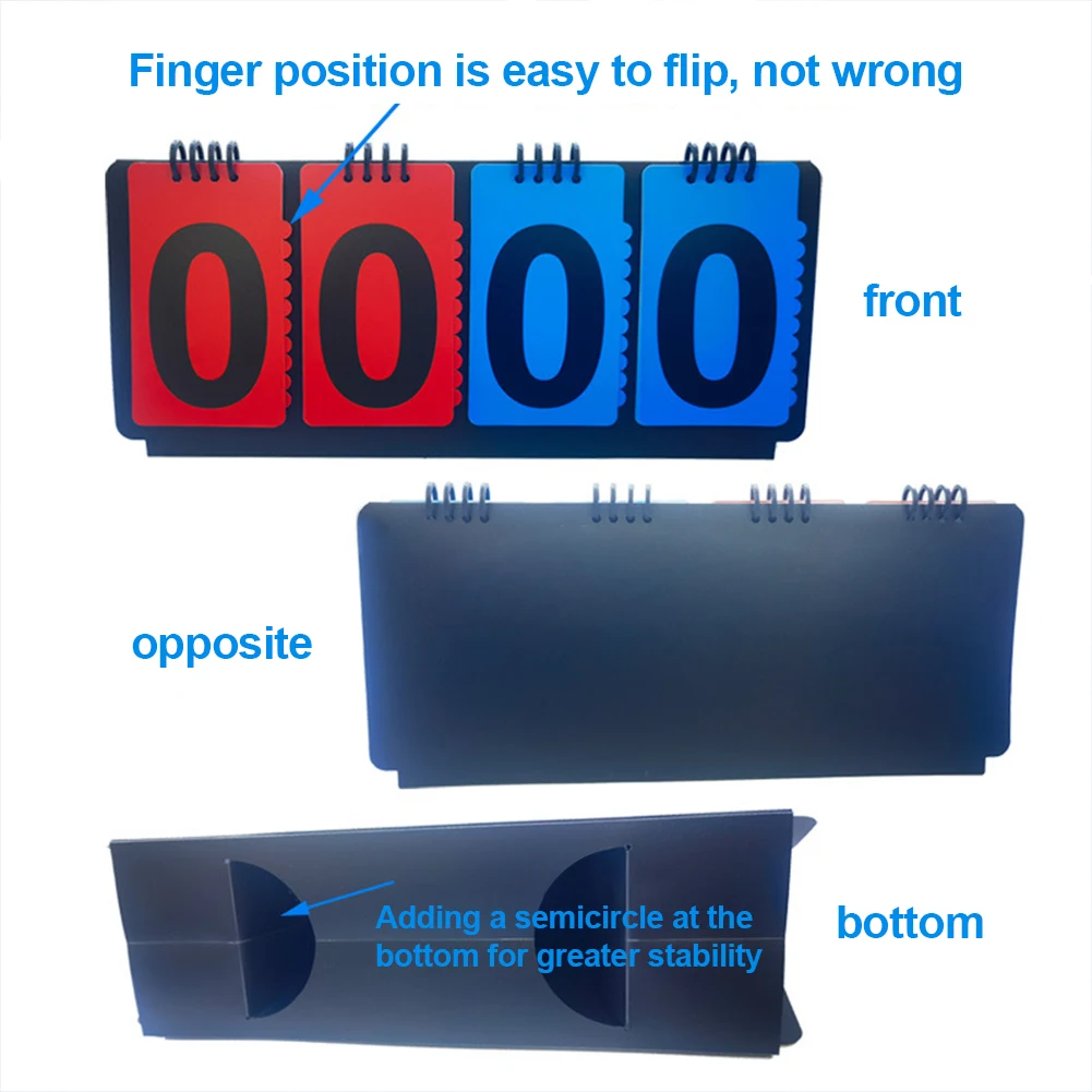 Score Flipper Manual Score Flip Cards Score Counter for Baseball Tennis Ball Basketball Football