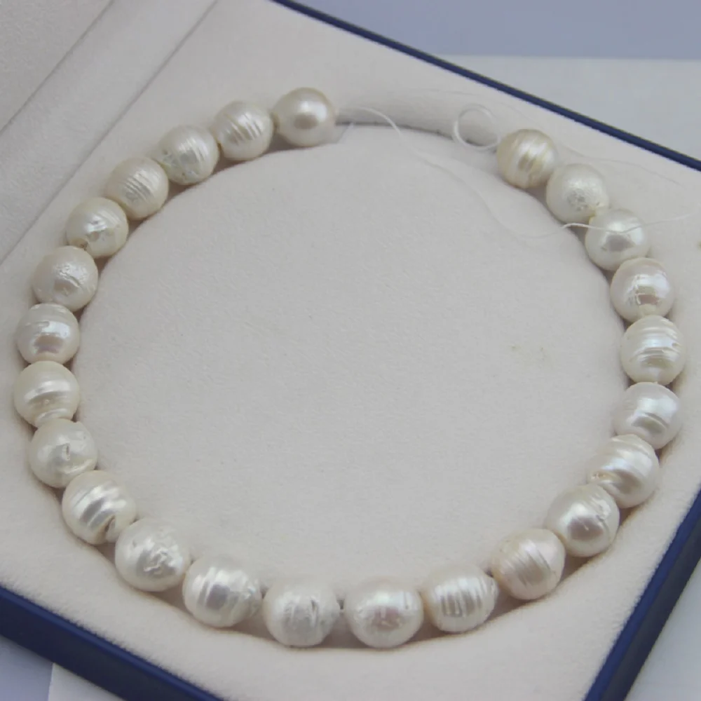 

Large particle necklace AAA15-16mm natural South Sea Baroque necklace 18in/925s