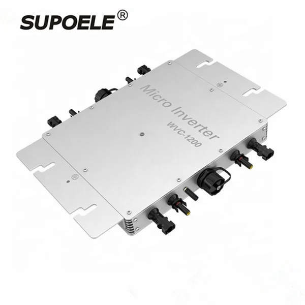 1200W Grid Tie Solar Micro Inverter IP65 Waterproof 110V 230V Dual Voltage 50/60Hz WiFi APP Monitoring Home PV System