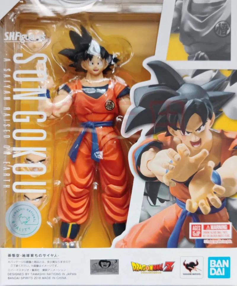 

Genuine Anime Dragon Ball Son Goku black hair Standing posture Action Figure PVC Model statue Toys Doll Desk Decor Gifts boxed