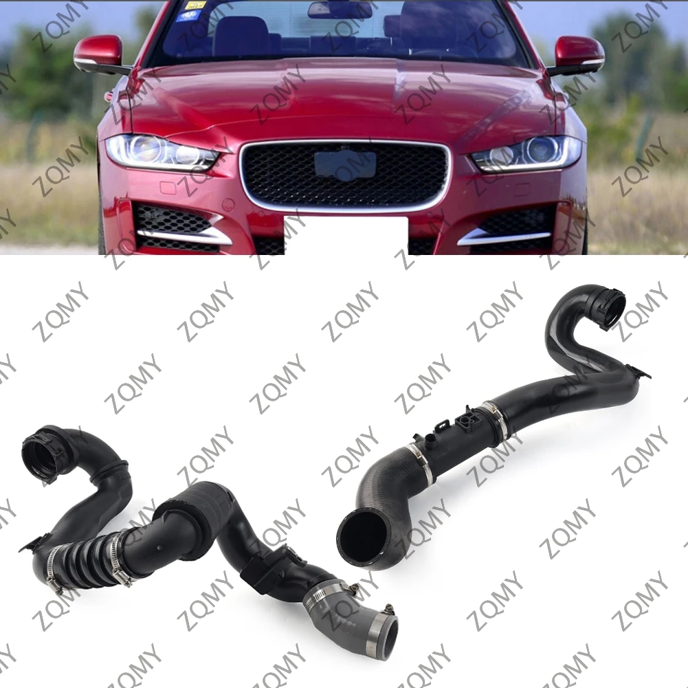 2pcs Intercooler Exhaust Outlet Air Filter Hose Pipe Tube For Jaguar XE XF F-PACE 2016 2017 2018 2019 2020+++