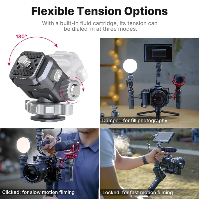 FALCAM F22 كاميرا قفص أرنب تركيب سريع المزدوج رئيس 2D Gimbal عدة التوسع العالمي الملحقات المعدنية 2541 2543 دائم #6