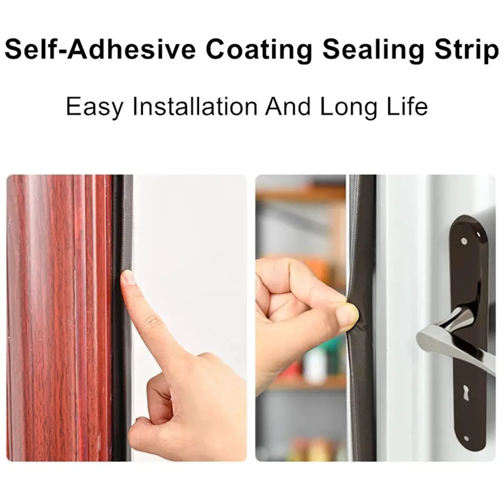 5M PU Foam Gap Filler Door Seal Soundproof Sealing Strip Draught Excluder Door Window Weather Stripping