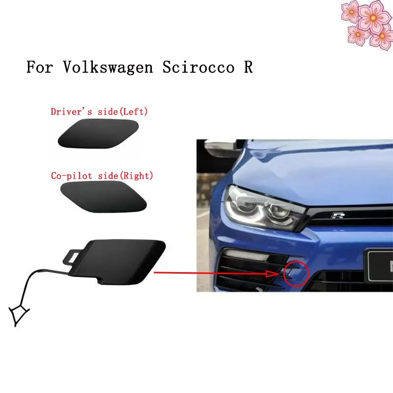 

Front Bumper Trailer Cap Lid, Headlight cleaning cover For VW Scirocco R 2015