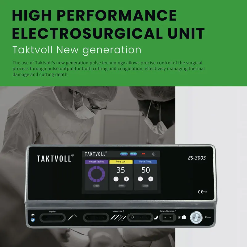 TAKTVOLL ES-300S Electro Diathermy Electrocautery Generatror/ESU Unit Vessel Sealing Covidien Ligasure Touchscreen LCD Controll