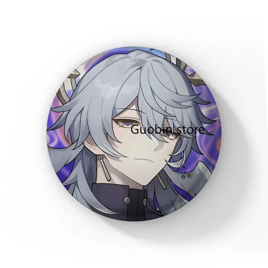 58mm Pop Anime Sunday Game Honkai:Star Rail Character Button Pin Cute Sunday Fanart Brooch Badge for Gamer Collect Fans Gift