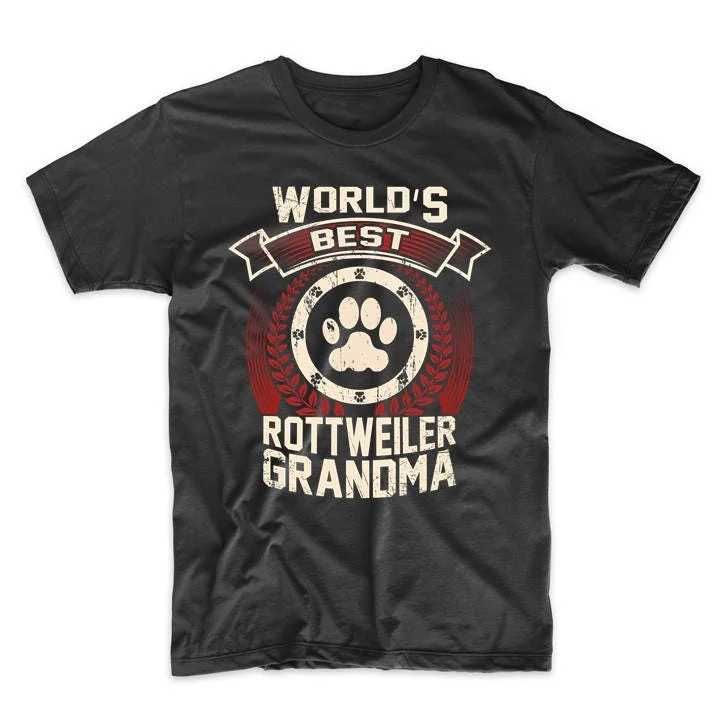 World'S Best Rottweiler Grandma T Shirt By Really Awesome