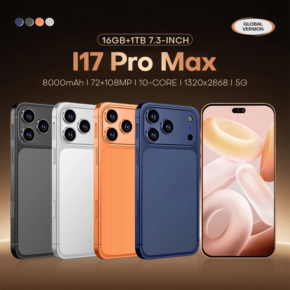 

2026 Hot New Pad I17 Pro Max Tablet PC 7.3inch HD 4K Android 15 16GB+1TB 8000mAh Battery 4G 5G Dual Sim Card WiFi GPS Google Tab