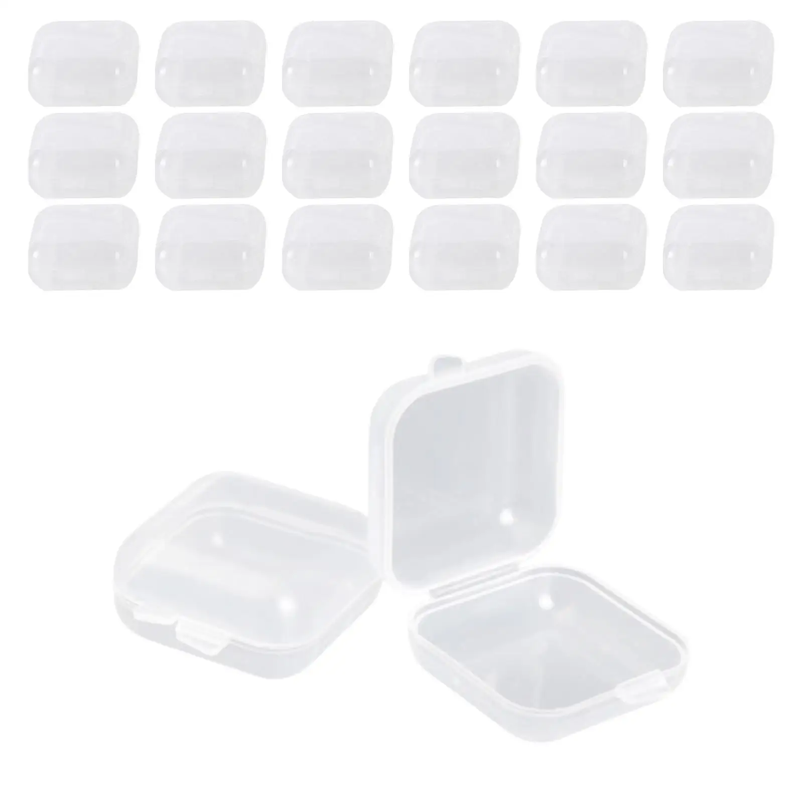 20 Pieces Small Square Storage Containers for Hardware Necklaces Game Pieces