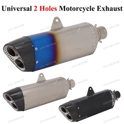 51mm Universal Motorcycle Exhaust AK Exhaust Pipe carbon Head Modified Muffler Exhaust Modified Part