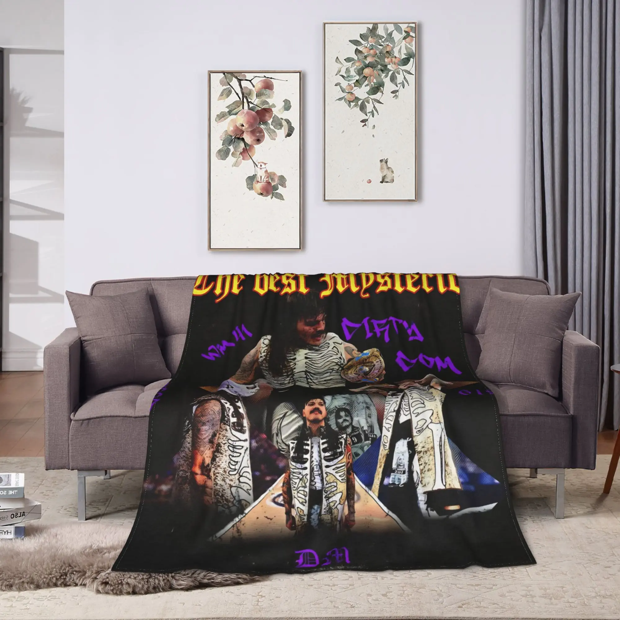 Super Soft Blanket Decorative Dominik Mysterio  Throw Blanket  Flannel Bedspread For Outdoor Print Sofa Bed Cover