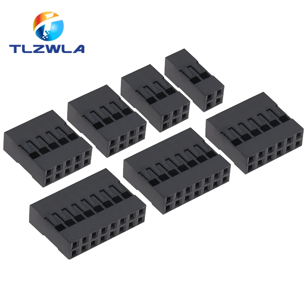20 sztuk Dupont Shell 2.54MM dwurzędowy Dupont obudowa kabla Dupont wtyczka Dupont złącze Dupont obudowa z tworzywa sztucznego Jump Line Shell