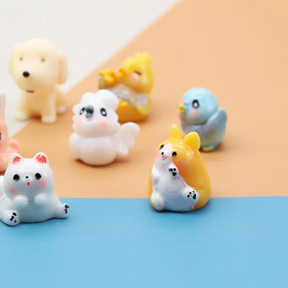 Mini Cute Cartoon Animal Parrot Puppy Doll Micro Landscape Gift For Children Birthday Party Favor Carnival Kids Party Supplies