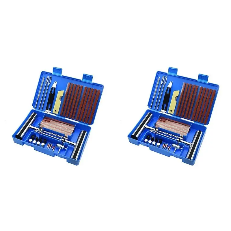 

2X Auto Tire Repair Set Puncture Repair Tools Motorcycle Bike Emergency Heavy Duty Tubeless Tire Repair Rivet Set