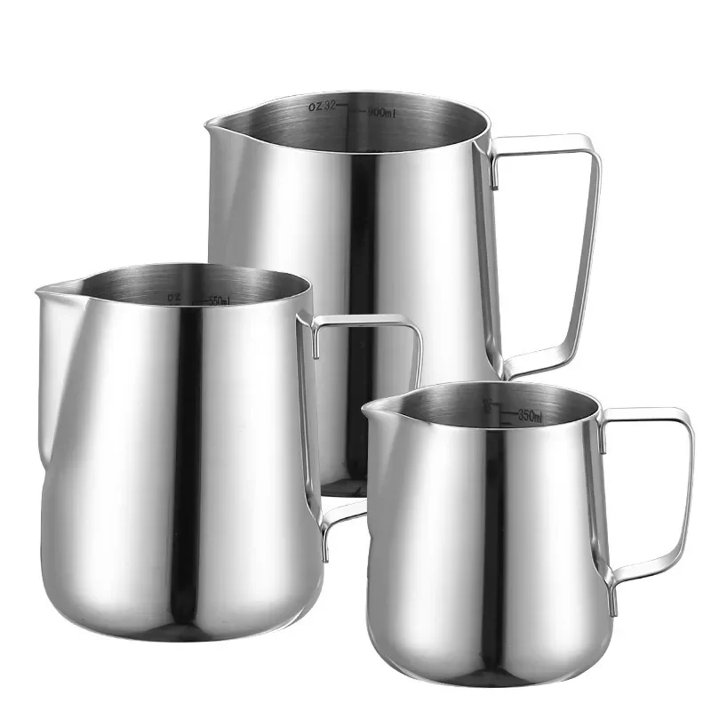 Milk Frothing Pitcher Steaming Pitchers Stainless Steel Milk/Coffee/Cappuccino/Latte Art Barista Steam Pitchers Milk Jug Cup