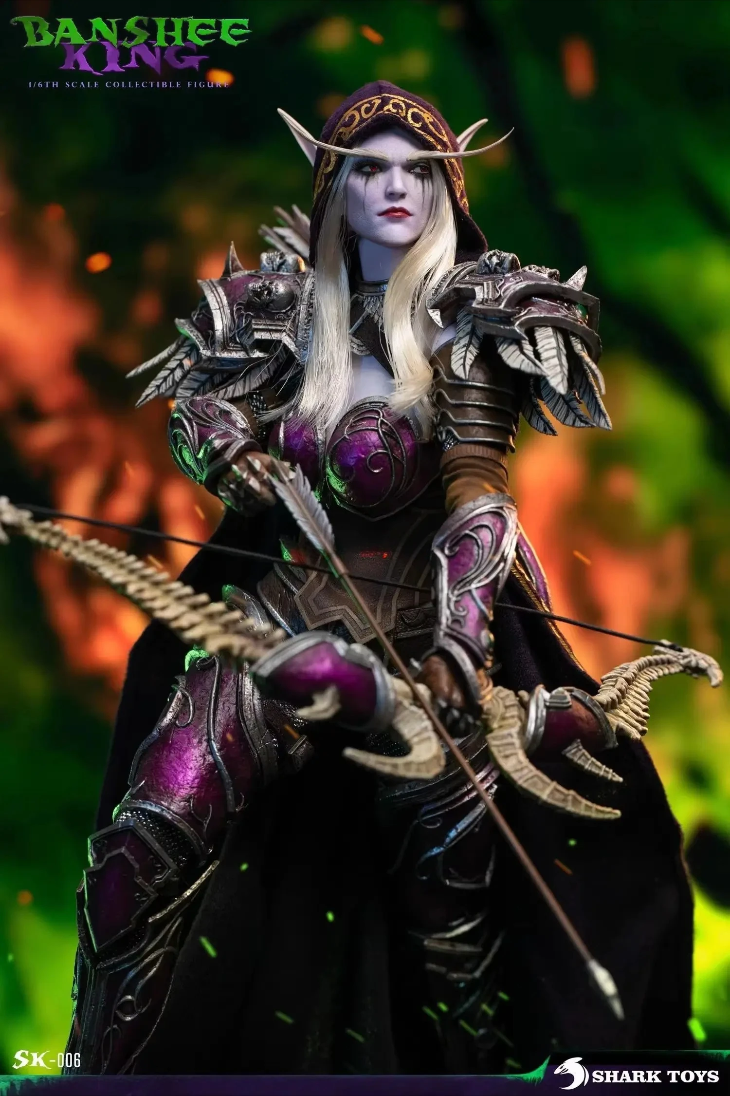 متوفر ألعاب القرش SK-006 1/6 مقياس الجان العالي ملك الشياطين Sylvanas Windrunner مجموعة كاملة شخصيات الحركة نموذج اللعب الهدايا