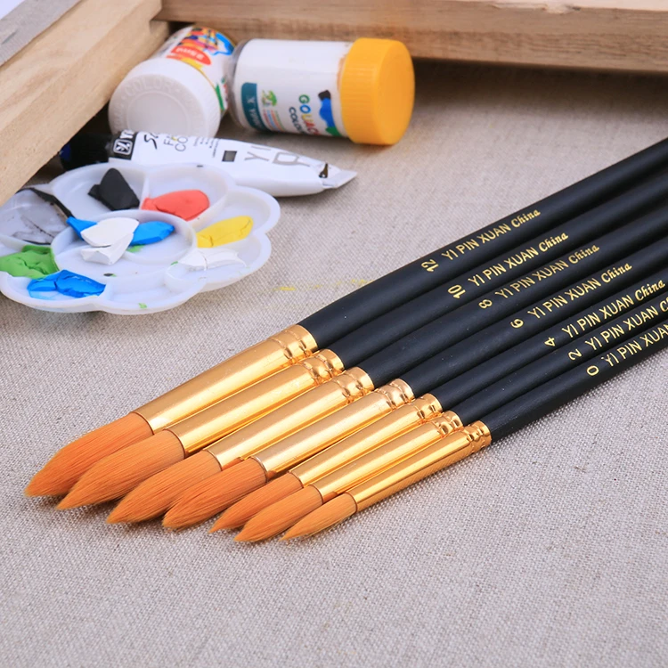 Giorgione Professional Watercolor And Gouache Smooth Wooden Handle Artist Paint Brush Set