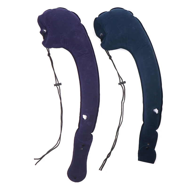 المحمولة مسند الرأس وسائد دعم الذقن وسادة PVC نفخ الهواء للسفر الراحة الجانب النوم الرقبة قيلولة وسادة #3