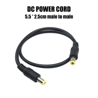 18AWG DC Power Plug 5.5 x 2.5mm Male To 5.5 x 2.5mm Male CCTV Adapter Connector Cable 12V 10A Power Extension Cords