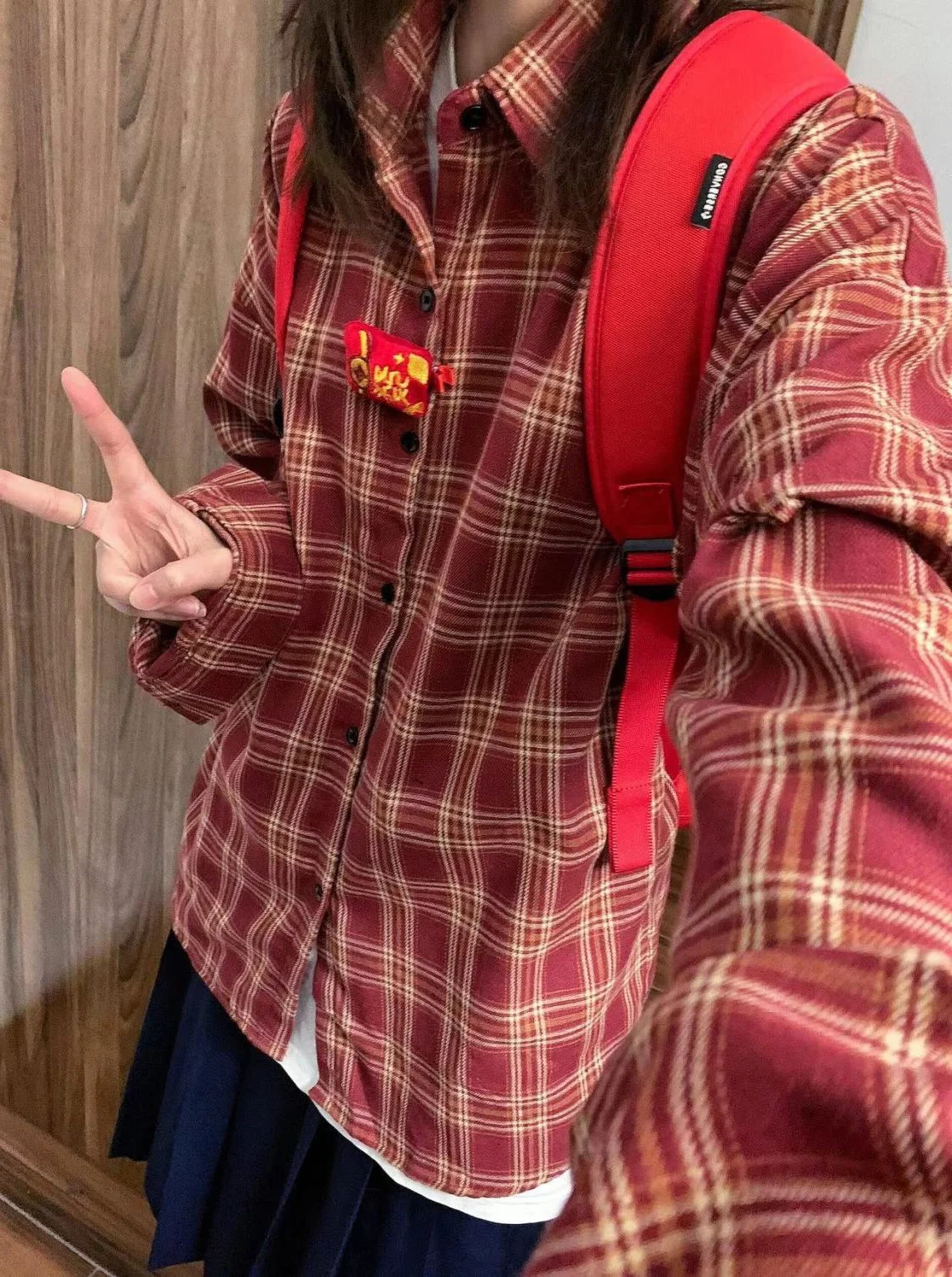 

plus Size Women's Plaid Shirt Loose Long Sleeve Spring Autumn Casual Meat Covering Outerwear Korean Style Commute Wind Shirt