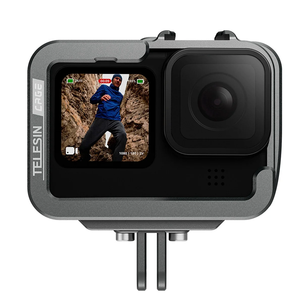 

TELESIN Horizontal and Vertical Shooting Aluminum Rabbit Cage Protective Frame is Suitable for GOPRO12/11/10/9 HOT