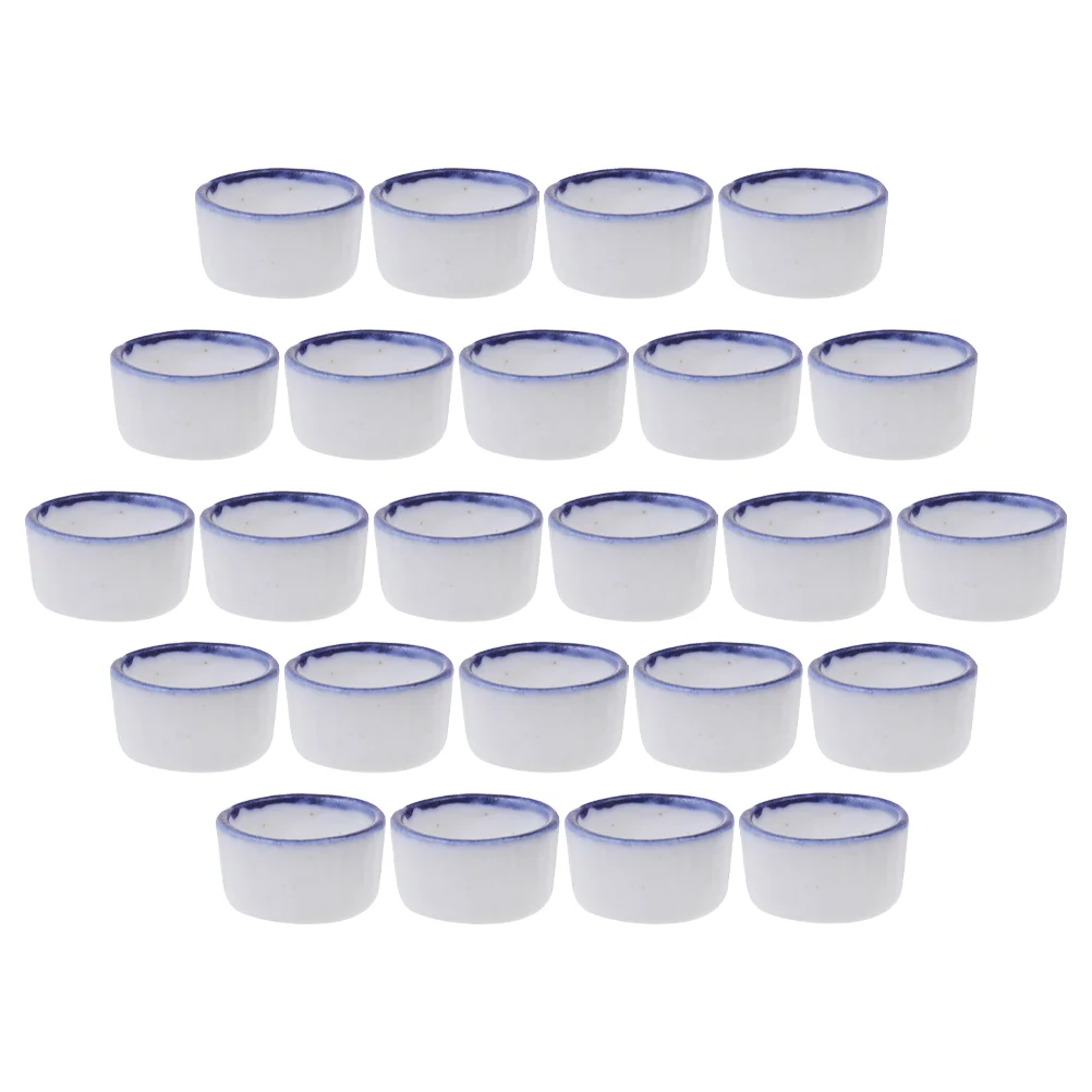 24 Pcs Water Trough Reptile Bowl Mini Container Small Crawler Feeder Ceramic Basin Spider Ceramics Terrarium