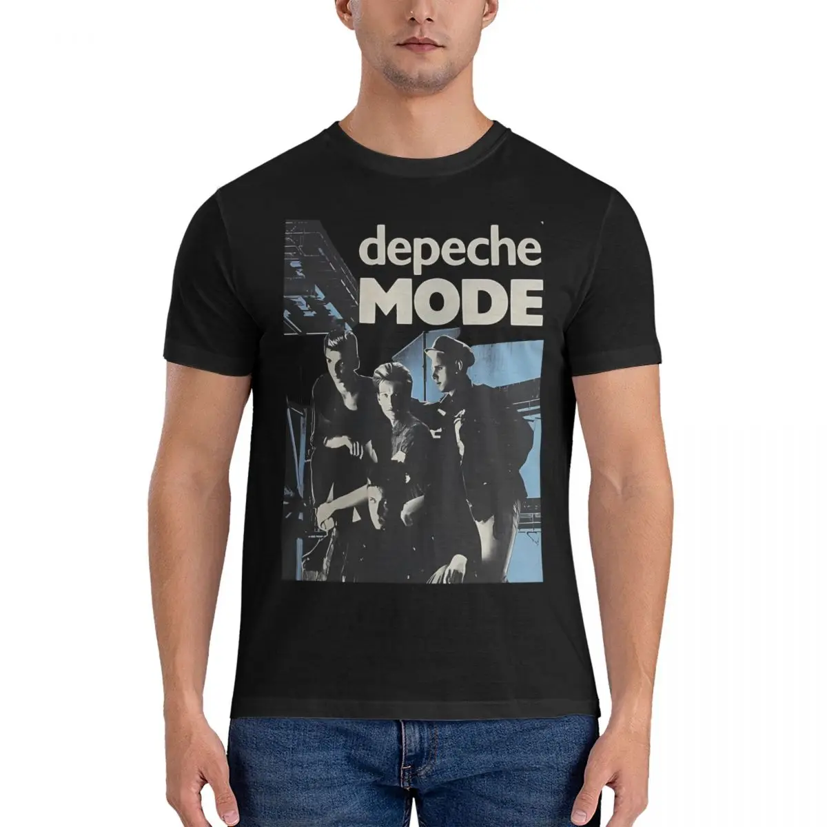 Saudara Men T Shirt Depeche Band Mode Fashion Tees Short Sleeve Round Neck T-Shirt Cotton Gift Clothes