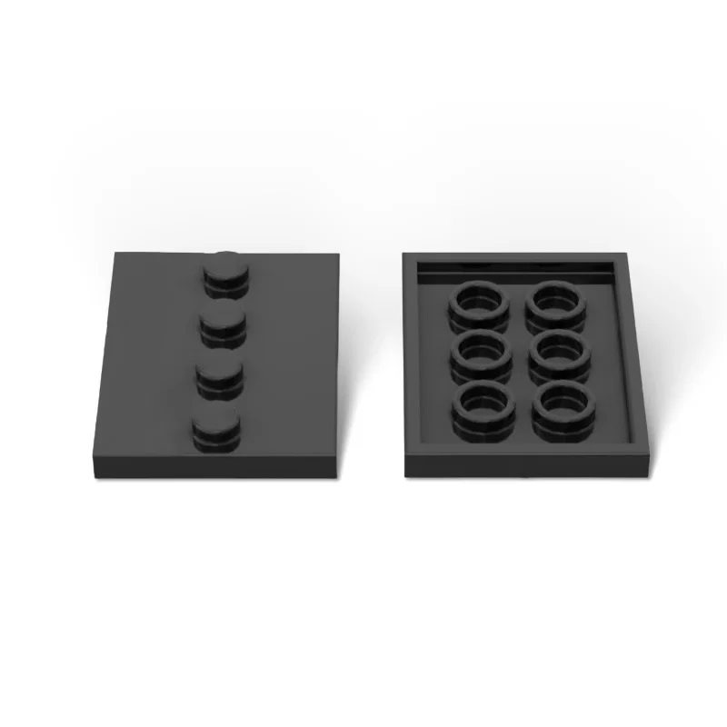 50 Uds. Soporte de figuras de ciudad DIY bloques de construcción MOC accesorios piezas de ladrillos placa Base de 3x4 puntos con soporte de exhibición de 4 perillas 88646