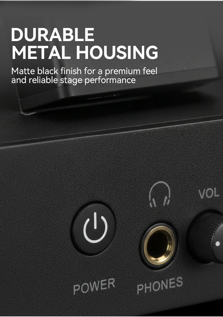 Paulkitson EM-1100 Drahtloses In-Ear-Monitoring-System 24Bit 192KHz Stereo Mono Klarer Klang Stabiles Signalband Live-Performance – Detail 7