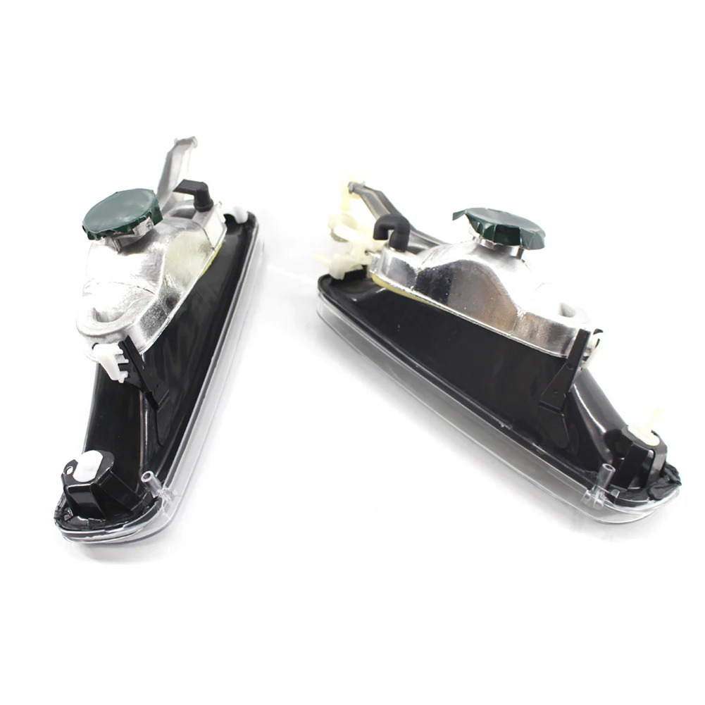 لسيارات BMW 3 Series المصد الأمامي الضباب الخفيف E46 المصد الأمامي ضوء المصد الأمامي للسيارة أسود شفاف التثبيت المباشر