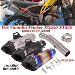 Slip On For Yamaha Tricker XG250 XT250 XG XT 250 2004 - 2008 Motorcycle Exhaust Escape Modify Link Pipe Moto Muffler DB Killer