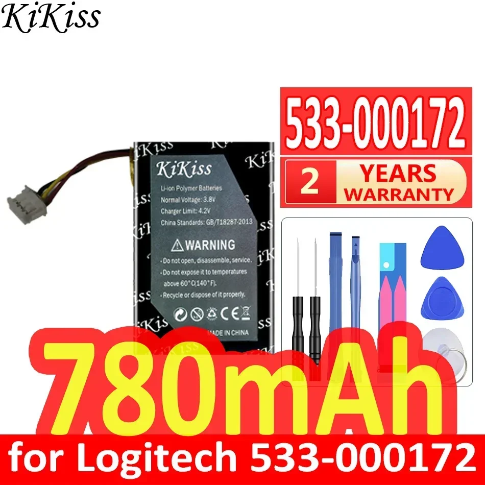 Аккумулятор KiKiss 780 мАч 602535   для Logitech 533- 000172   Л/Н:2016 1ICP7/26/25 652535