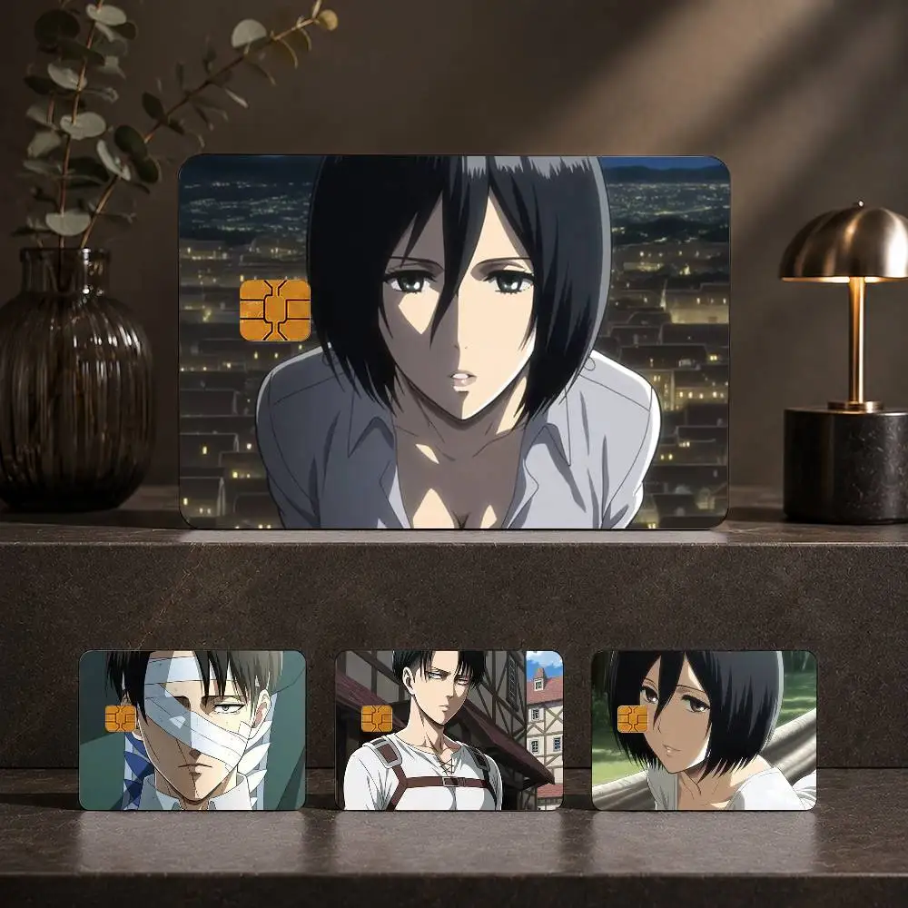 AAA Luxury Hot Anime Attack On Titan Sticker Film Tape Skin for Credit Card Debit Card Waterproof Stickers