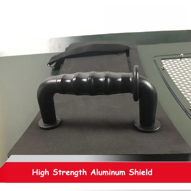 BYDP-2021 Military Green Security Metal Shield Handheld Protective Shield Aluminum Shield Security Equipment