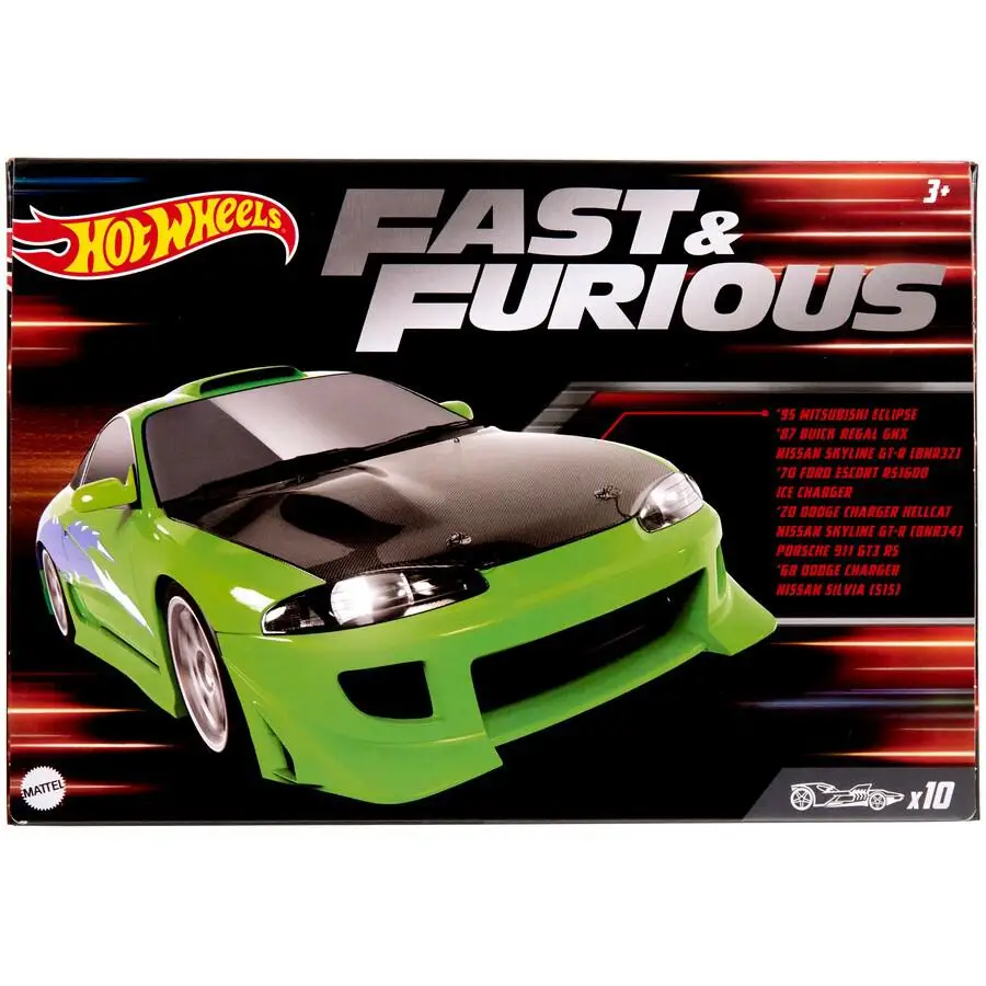 

Hot Wheels Fast and Furious 10 Car Pack Multicolor Exclusive Box Model Car Children Toys Collectible Figurines Birthday Gift