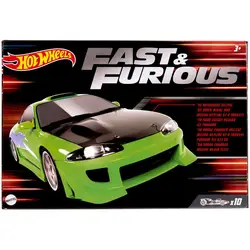 Hot Wheels Fast and Furious paquete de 10 coches, caja exclusiva Multicolor, modelo de coche, juguetes para niños, figuritas coleccionables, regalo de cumpleaños