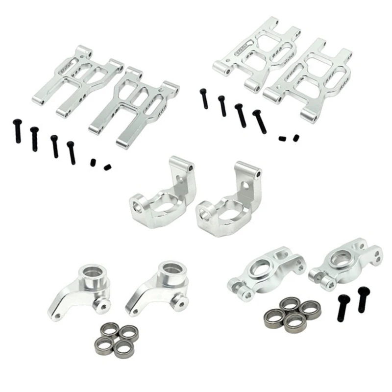 RC Car Metal Upgrade Modified Steering Cup Bearing Front & Rear Swing Arm Kit Fit for MJX 1/10 10303 10304 RC Car Parts