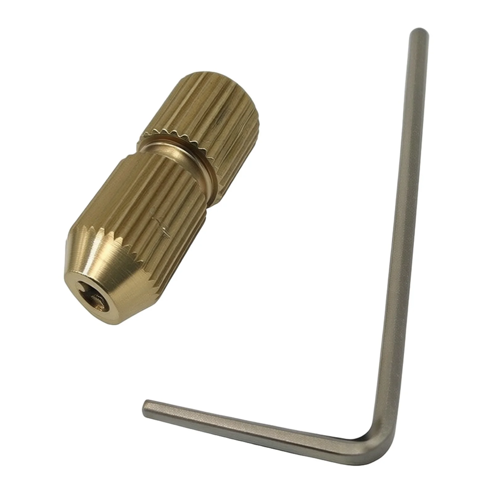 2.3mm Brass Drill Chuck for Electric Motor Shaft 0.8-1.5mm Drill Bit Holder with 2.0mm Backshaft and Wrench Tool