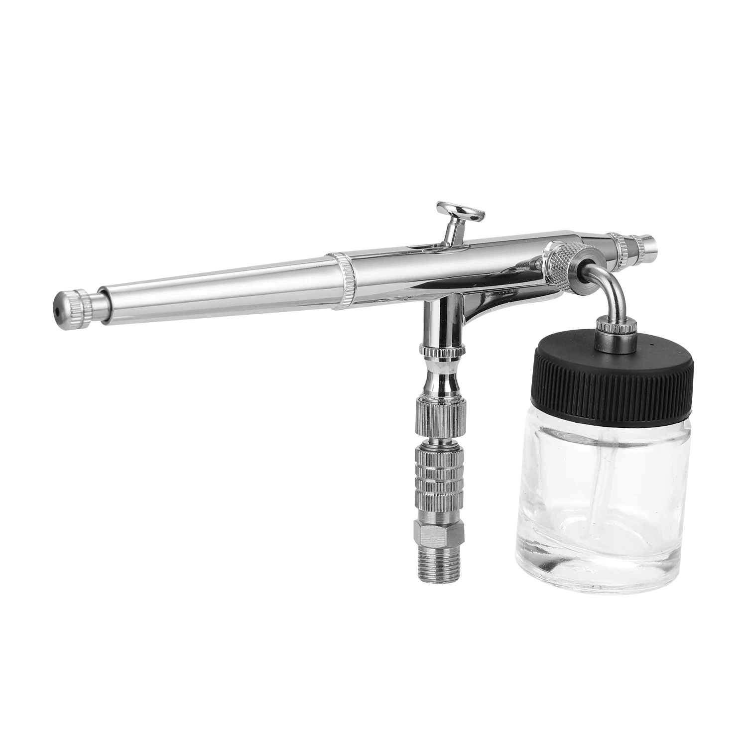 Professional Airbrush Set for Model Making Art Painting with G1/8 Adapter Wrentch 2 Fluid Cups 2Needles 2 Nozzles Airbrush Kit