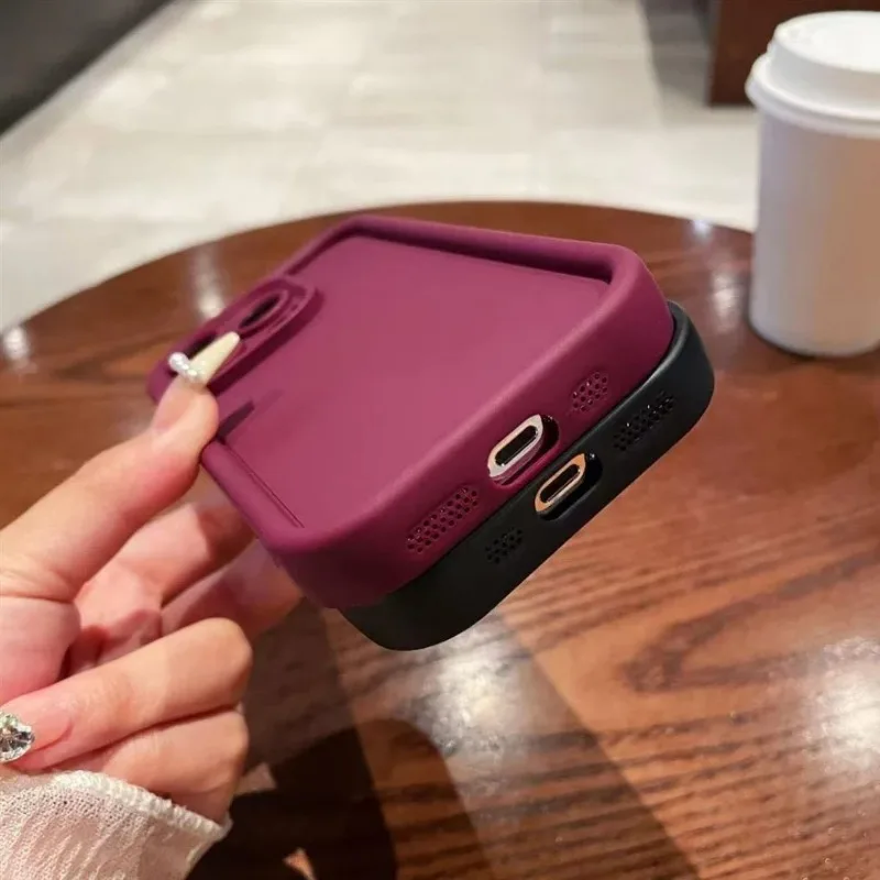 آيفون 17 الهواء 16 15 14 13 12 Mini 11 Pro Max Plus كاندي اللون جراب هاتف أنيق للصدمات غطاء ناعم سليم واقية