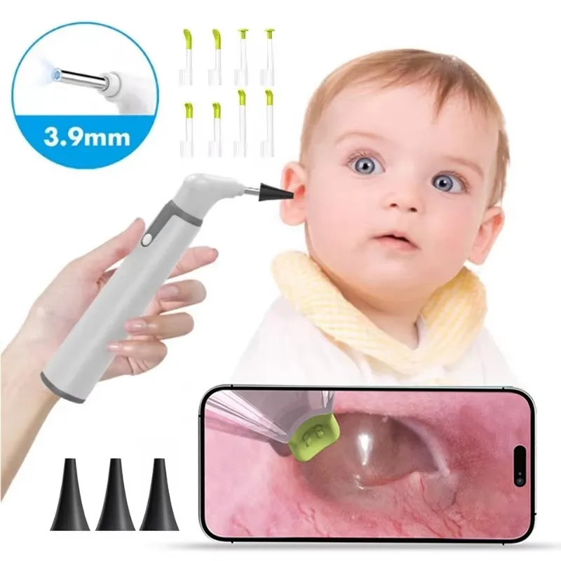 

3.9mm Wireless Otoscope Ear Nose Endoscope Camera Set 720P HD WiFi Scope with 6 LEDs for Kids Adults Support Android iPhone IOS