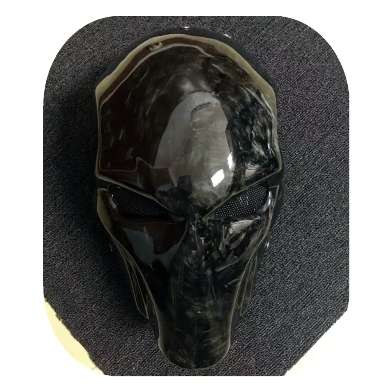

Cross border High End Party Red And Black Mask Carbon Fiber halloween face mask