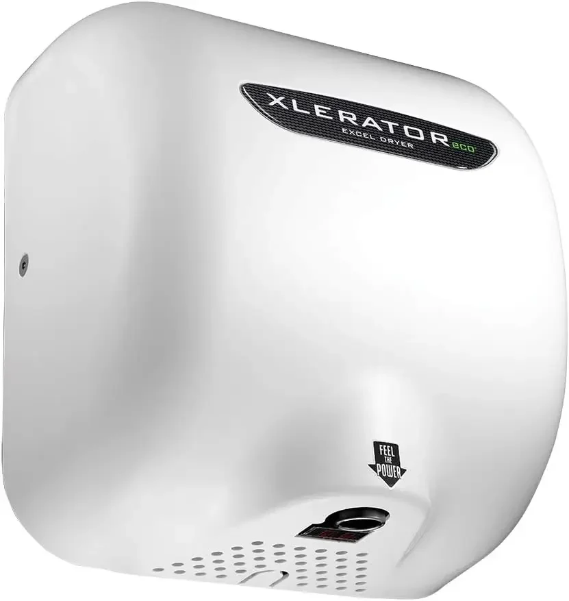 Excel Dryer XL-BW-ECO Hand Dryer, No Heat, White Resin (BMC) Cover, Automatic Sensor, Surface Mounted, LEE