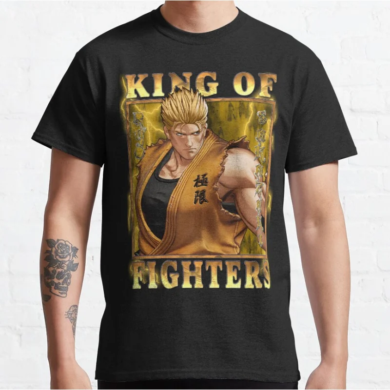 

Invincible Dragon Ryo Sakazaki KOF King of Fighters 80s Video game Retro fighting videogames T-shirt Large size Adult Tops S-6xl