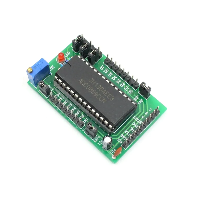 1pcs (Spare parts) ADC0809 analog-to-digital conversion module kit 8-bit / 8-way parallel AD conversion with chip DIY