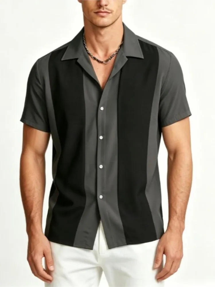 

2026 Men's Shirts Tank Tops Casual Color Colorful Printed Short Sleeves Top Trendy Simple Style All-match Temperament Fashion