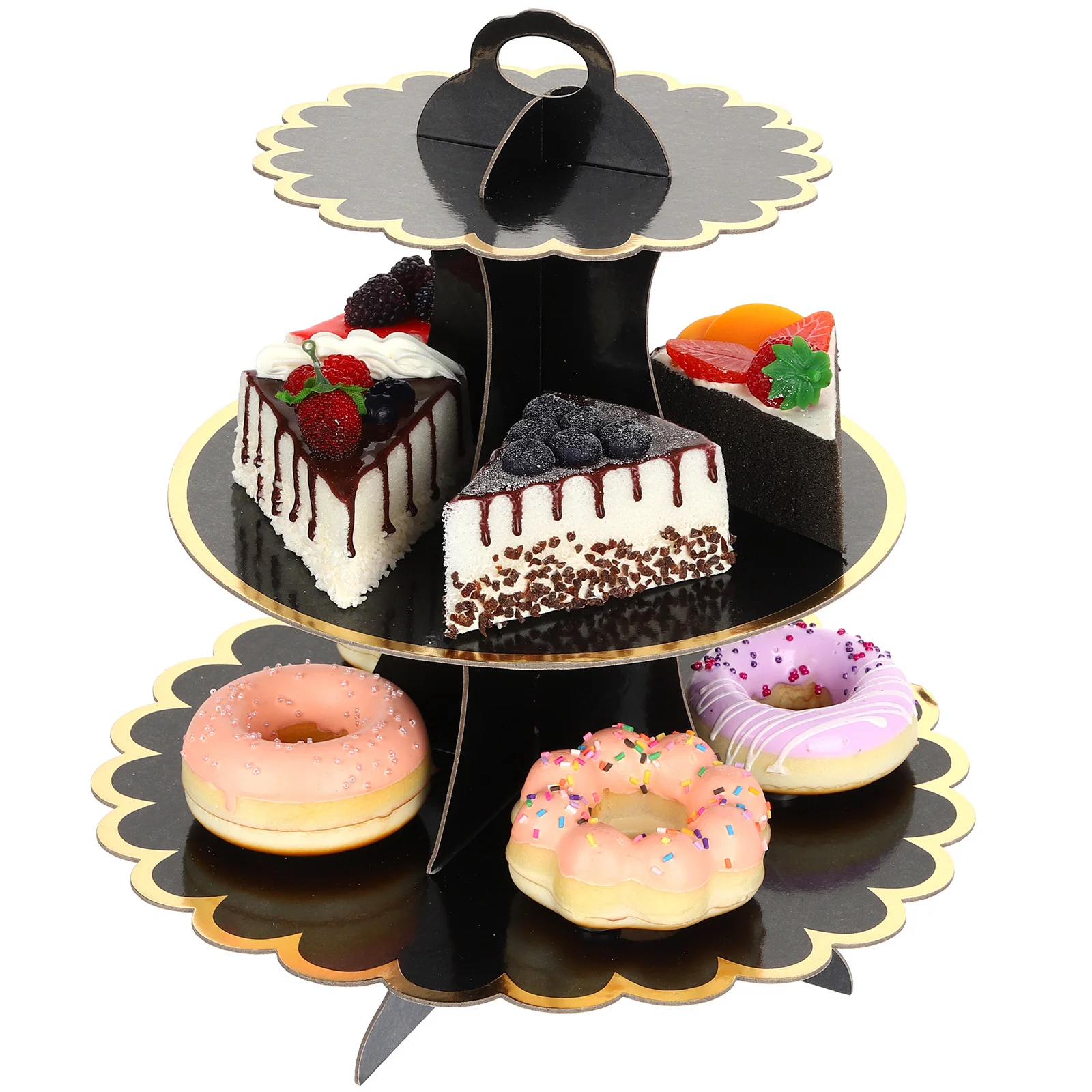 

2pcs Holder 3 Tier Dessert Stand For Wedding Party Birthday Display Cupcake Rack Desktop Cake Display Stand Cake Supplies